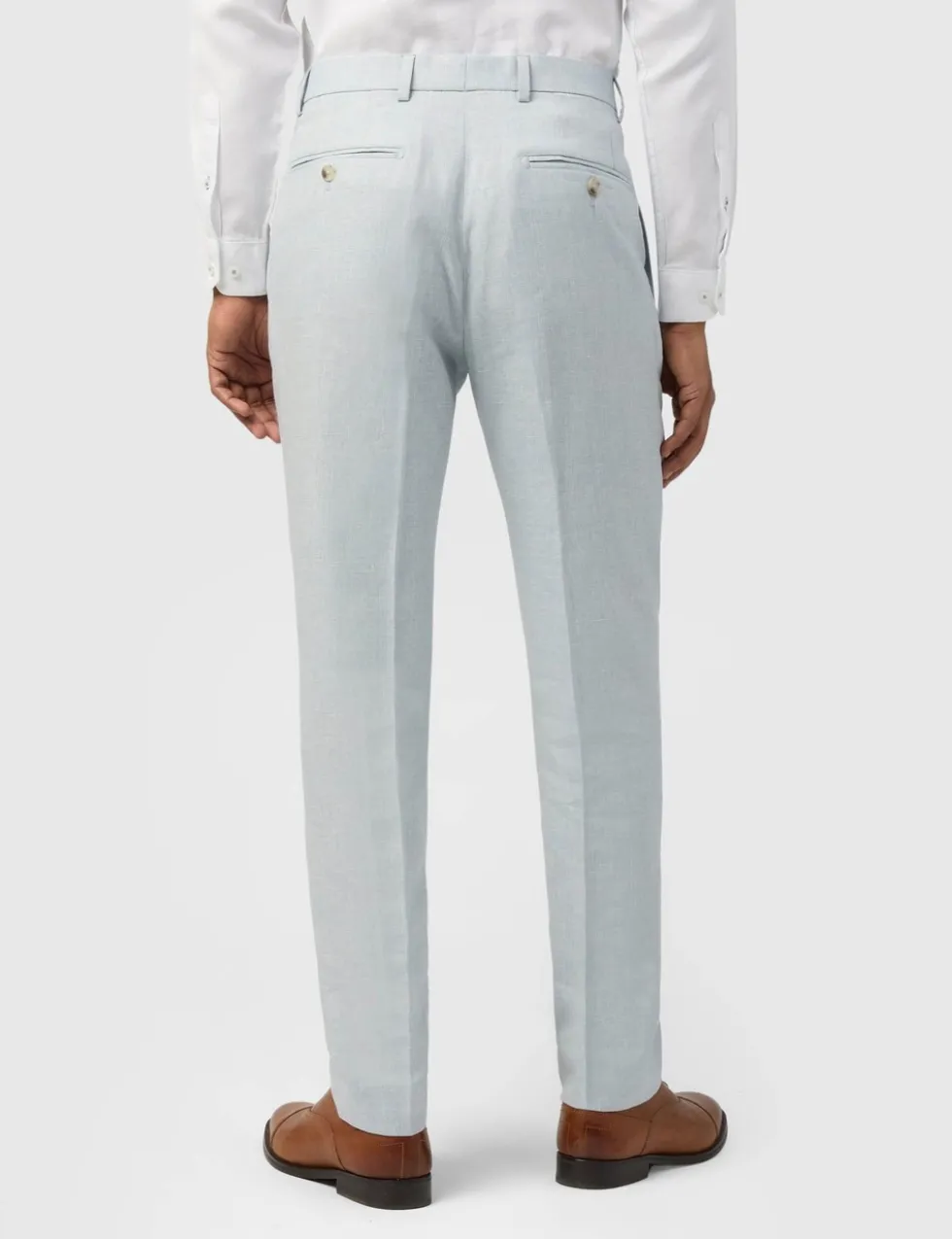 Slim Fit Linen Rich Suit Trousers