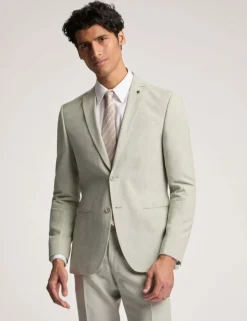 Slim Fit Linen Rich Suit Jacket