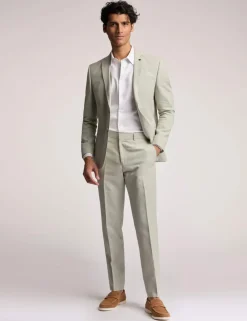Slim Fit Linen Rich Suit Jacket