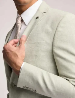 Slim Fit Linen Rich Suit Jacket