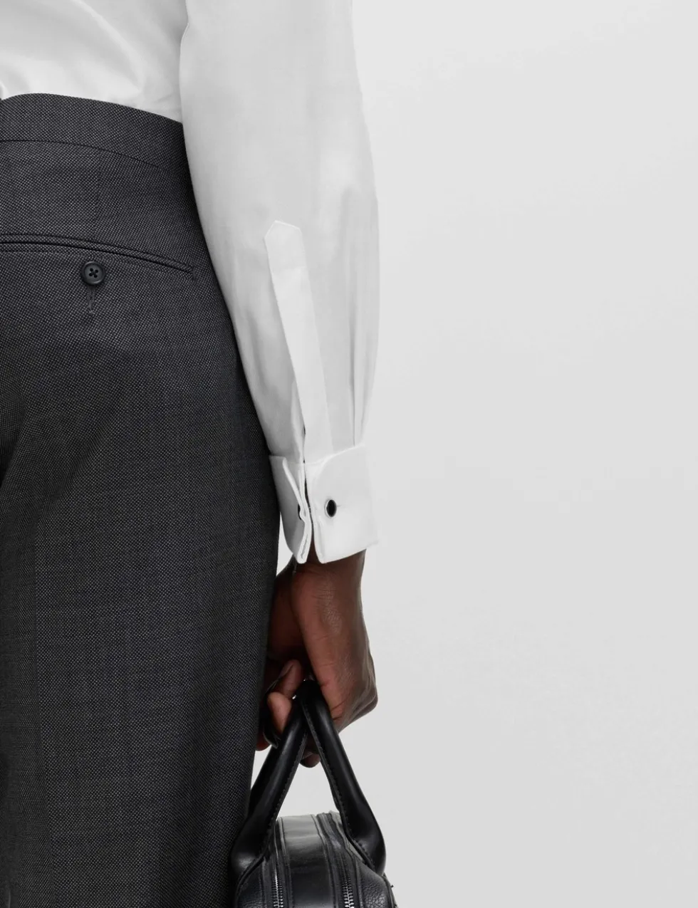 Slim Fit Luxury Cotton Double Cuff Twill Shirt