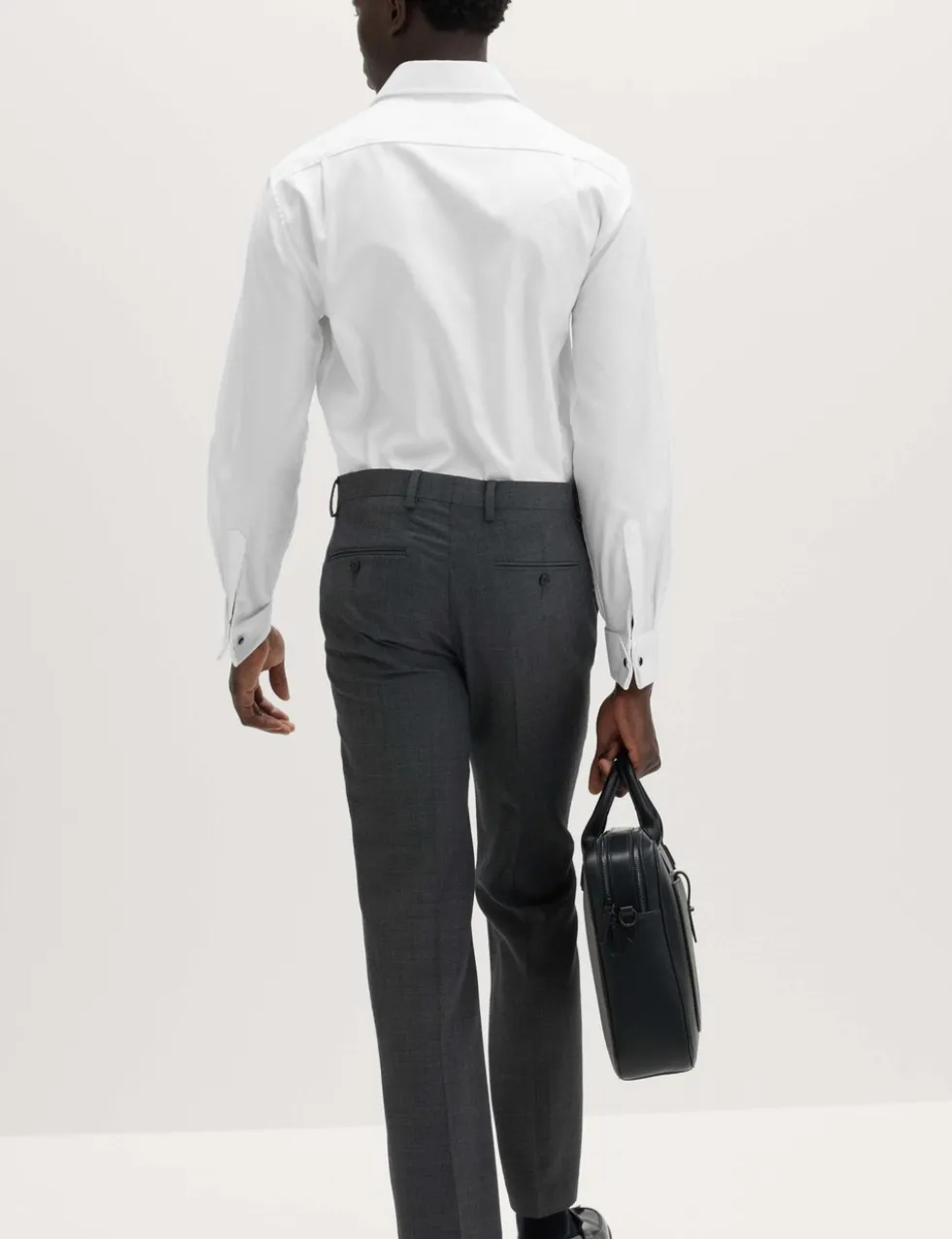 Slim Fit Luxury Cotton Double Cuff Twill Shirt