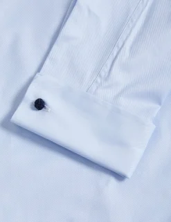 Slim Fit Luxury Cotton Double Cuff Twill Shirt
