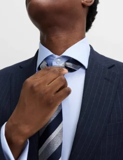Slim Fit Luxury Cotton Double Cuff Twill Shirt