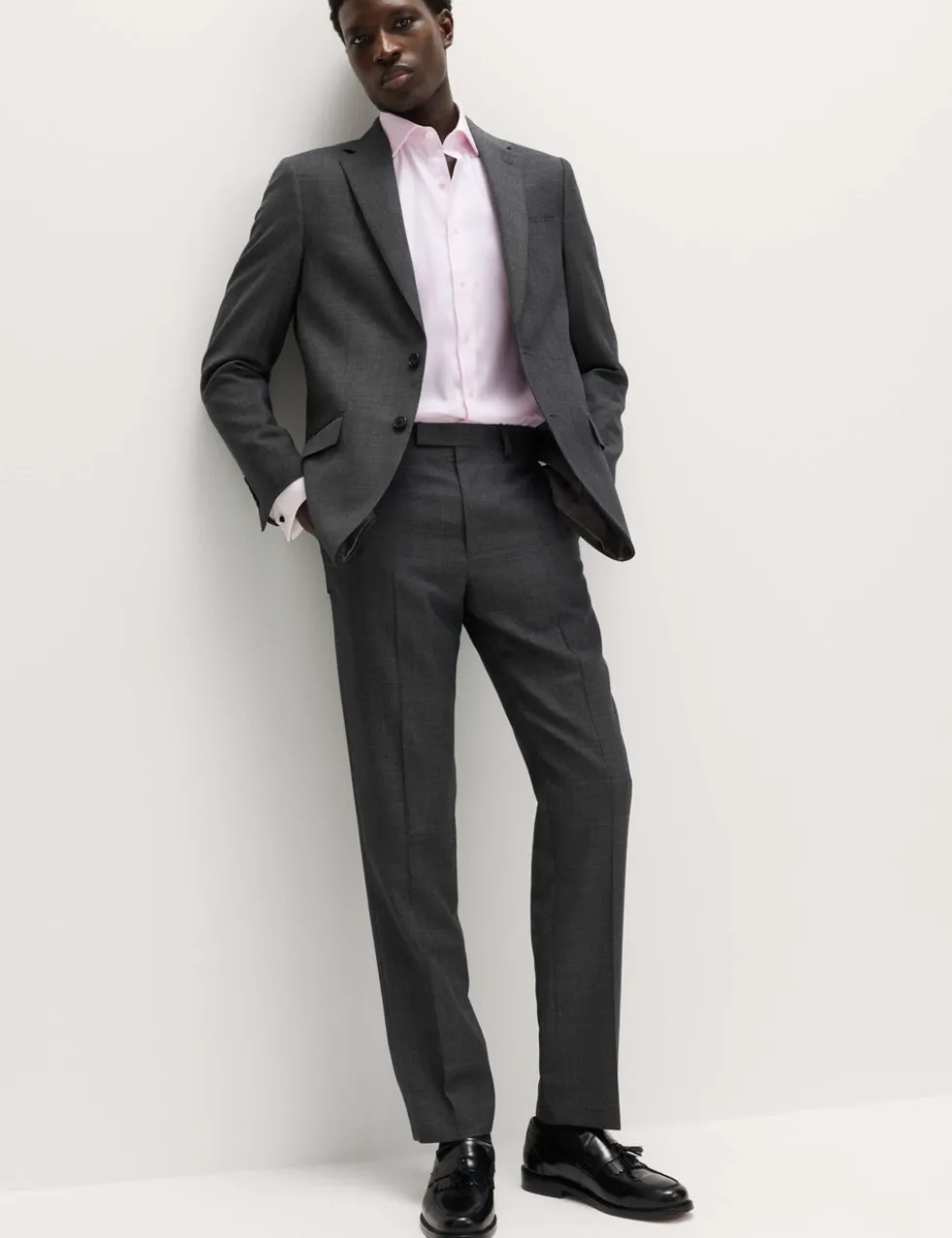 Slim Fit Luxury Cotton Double Cuff Twill Shirt
