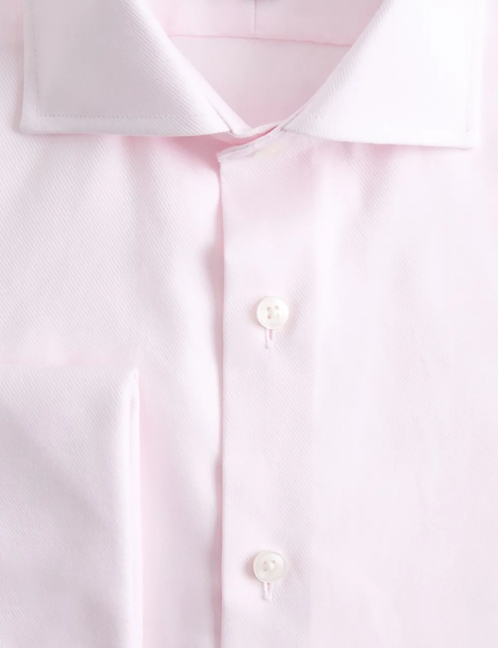 Slim Fit Luxury Cotton Double Cuff Twill Shirt