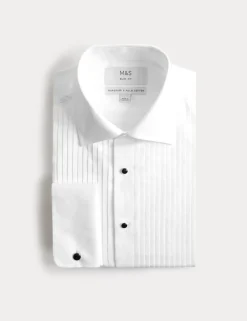 Slim Fit Luxury Cotton Double Cuff Dress Shirt
