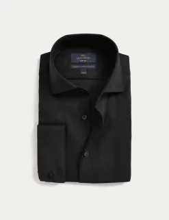 Slim Fit Luxury Cotton Double Cuff Twill Shirt