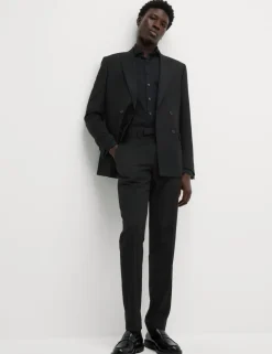 Slim Fit Luxury Cotton Double Cuff Twill Shirt