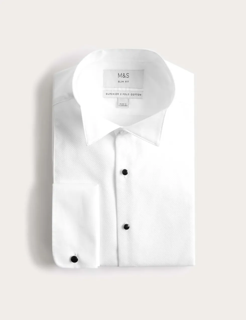 Slim Fit Luxury Cotton Double Cuff Dress Shirt