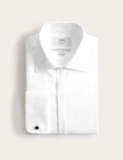 Slim Fit Luxury Cotton Double Cuffed Dress Shirt