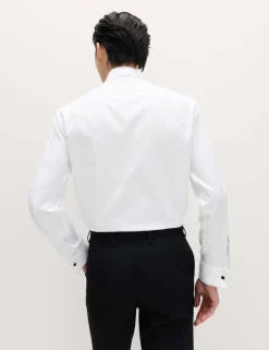 Slim Fit Luxury Cotton Double Cuffed Dress Shirt