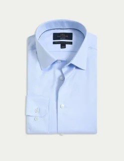 Slim Fit Luxury Cotton Twill Shirt