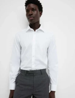 Slim Fit Luxury Cotton Twill Shirt