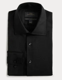 Slim Fit Luxury Cotton Twill Shirt