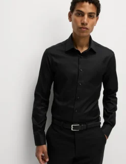Slim Fit Luxury Cotton Twill Shirt