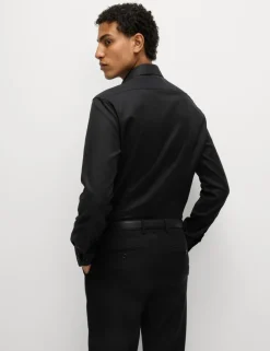 Slim Fit Luxury Cotton Twill Shirt
