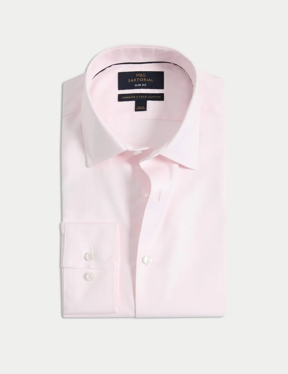 Slim Fit Luxury Cotton Twill Shirt