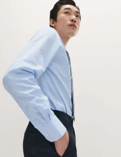 Slim Fit Luxury Pure Cotton Textured Shirt