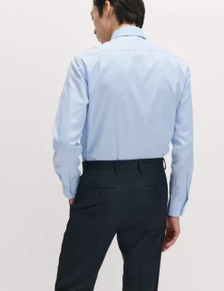 Slim Fit Luxury Pure Cotton Textured Shirt
