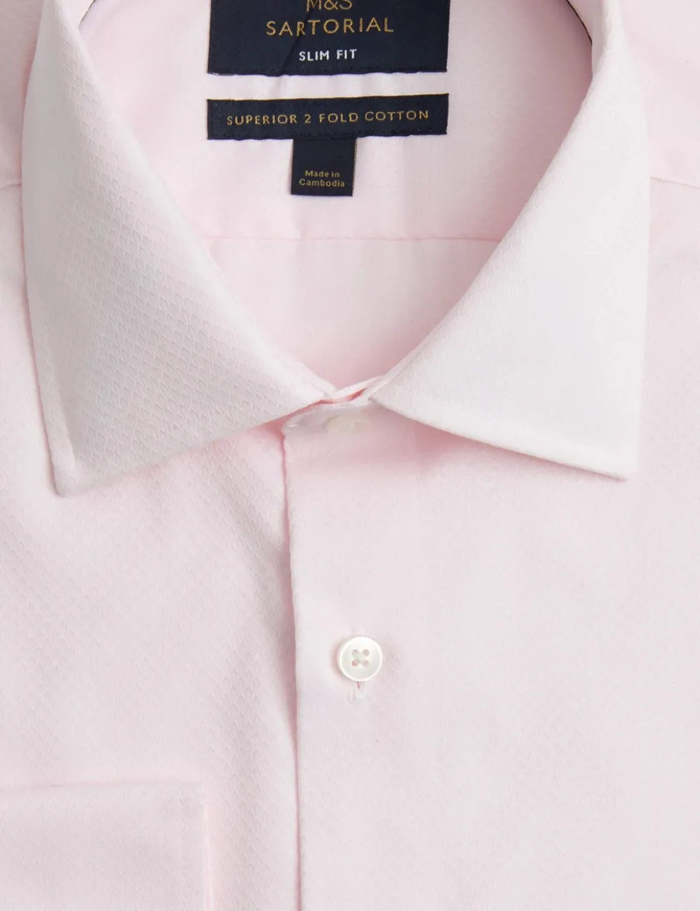 Slim Fit Luxury Pure Cotton Textured Shirt
