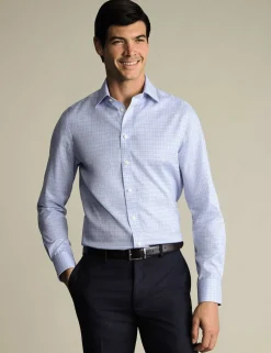 Slim Fit Non Iron Check Twill Shirt