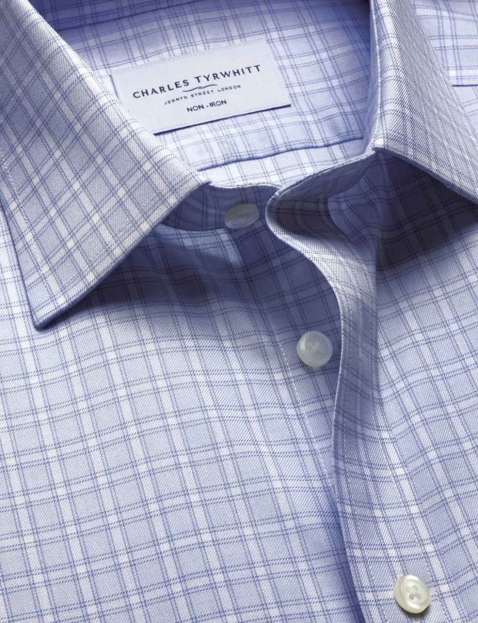Slim Fit Non Iron Check Twill Shirt