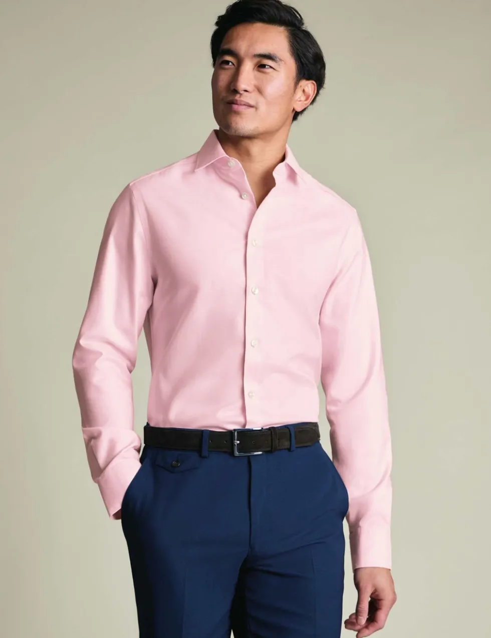 Slim Fit Non Iron Cotton Rich Shirt