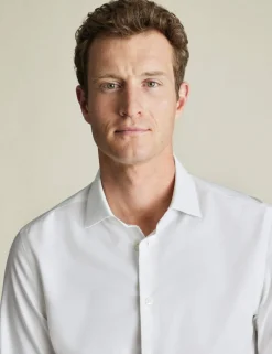 Slim Fit Non Iron Cotton Linen Oxford Shirt