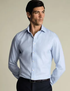 Slim Fit Non Iron Herringbone Shirt
