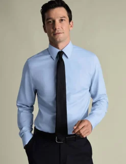 Slim Fit Non Iron Pure Cotton Twill Shirt