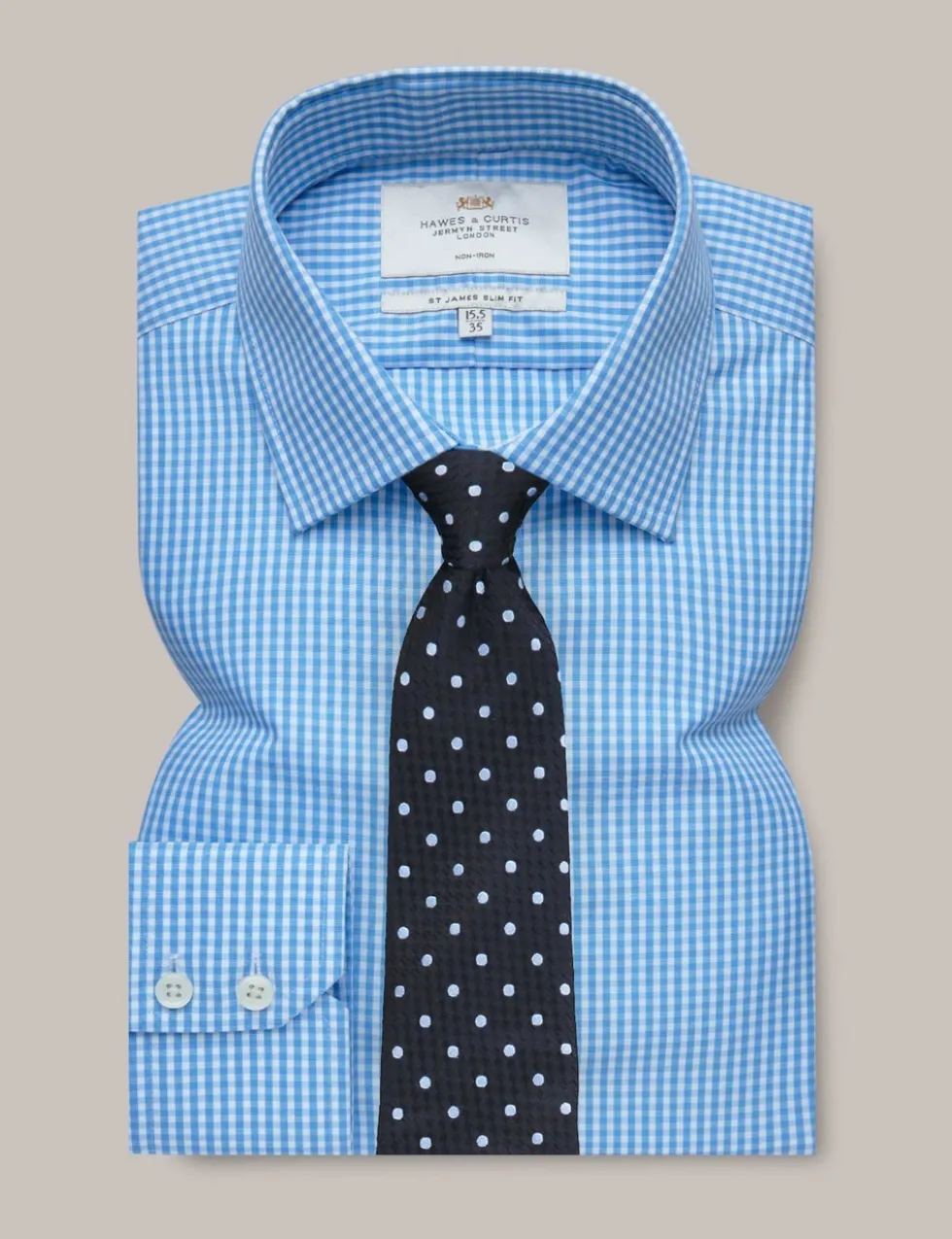 Slim Fit Non Iron Pure Cotton Gingham Shirt