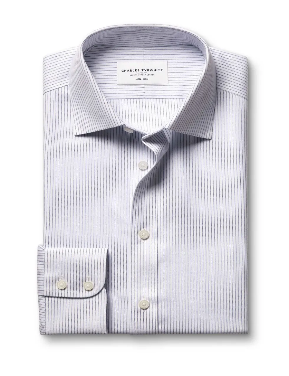 Slim Fit Non Iron Pure Cotton Striped Shirt