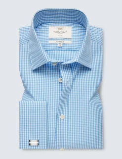 Slim Fit Non Iron Pure Cotton Gingham Shirt