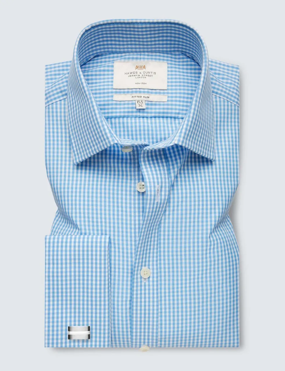 Slim Fit Non Iron Pure Cotton Gingham Shirt
