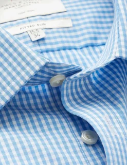 Slim Fit Non Iron Pure Cotton Gingham Shirt