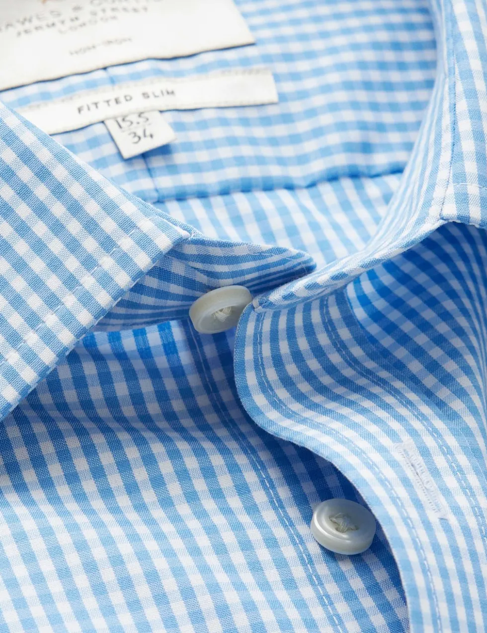 Slim Fit Non Iron Pure Cotton Gingham Shirt