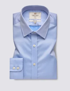 Slim Fit Non Iron Pure Cotton Twill Shirt