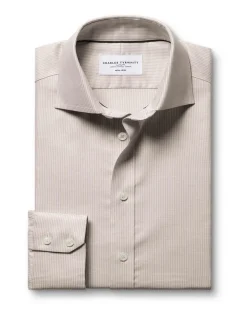 Slim Fit Non Iron Pure Cotton Textured Shirt