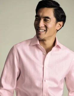 Slim Fit Non Iron Pure Cotton Striped Shirt