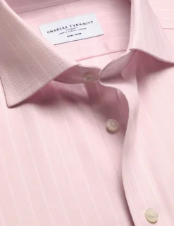 Slim Fit Non Iron Pure Cotton Striped Shirt