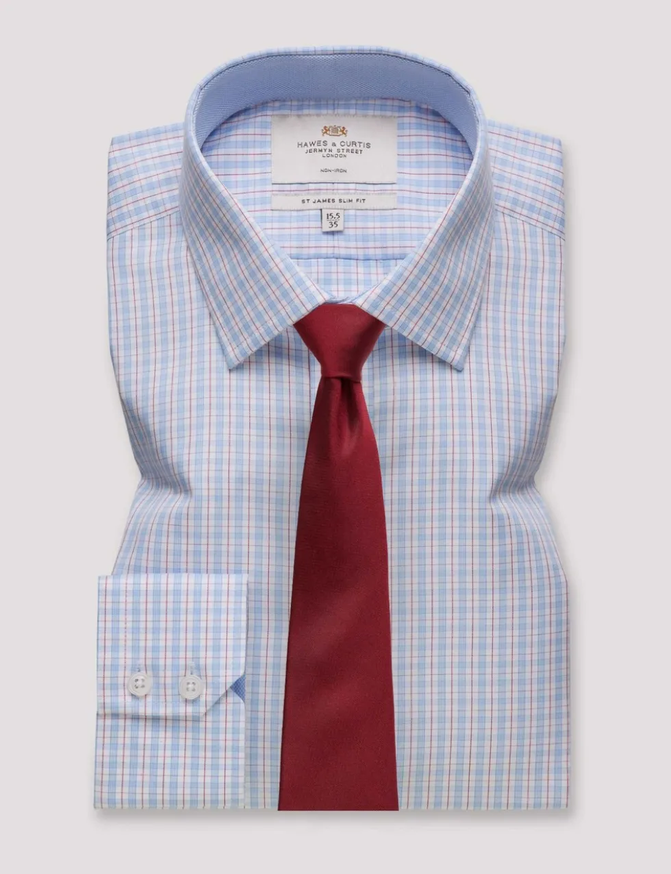 Slim Fit Non Iron Pure Cotton Check Shirt