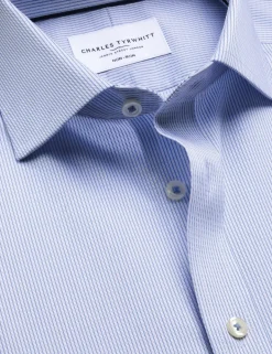 Slim Fit Non Iron Pure Cotton Striped Shirt