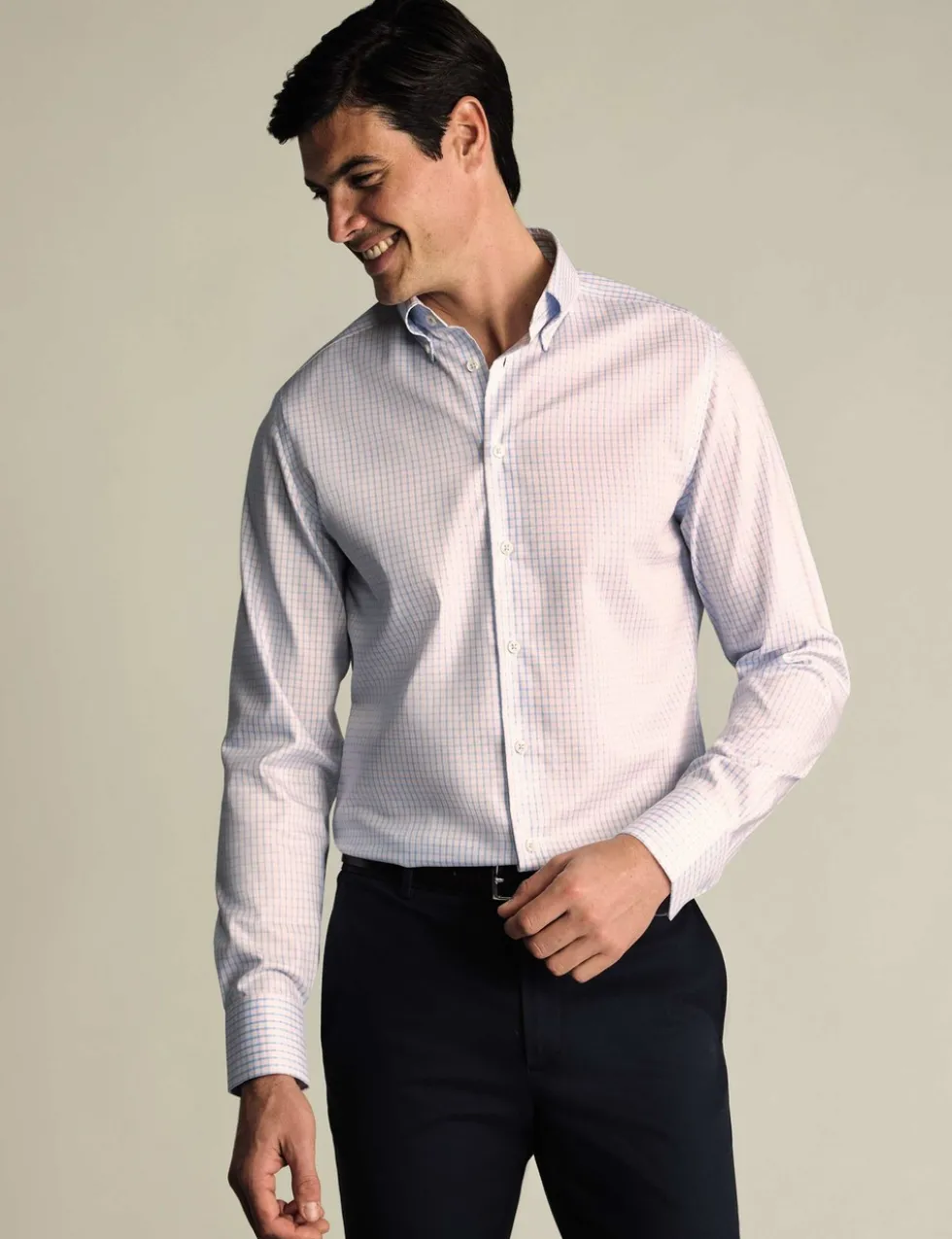 Slim Fit Non Iron Pure Cotton Check Shirt