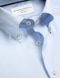 Slim Fit Non Iron Pure Cotton Striped Shirt
