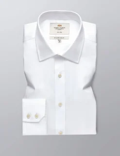 Slim Fit Non Iron Pure Cotton Twill Shirt