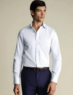 Slim Fit Non Iron Pure Cotton Striped Shirt