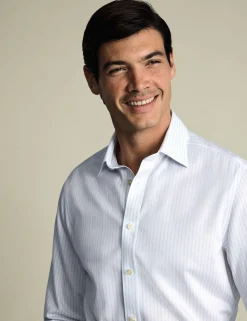 Slim Fit Non Iron Pure Cotton Striped Shirt