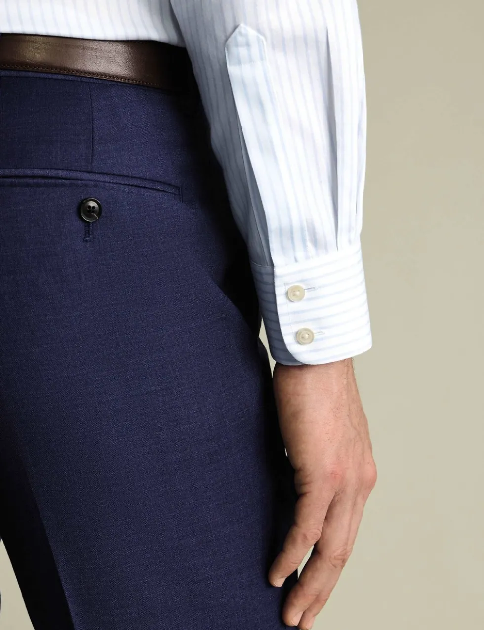 Slim Fit Non Iron Pure Cotton Striped Shirt