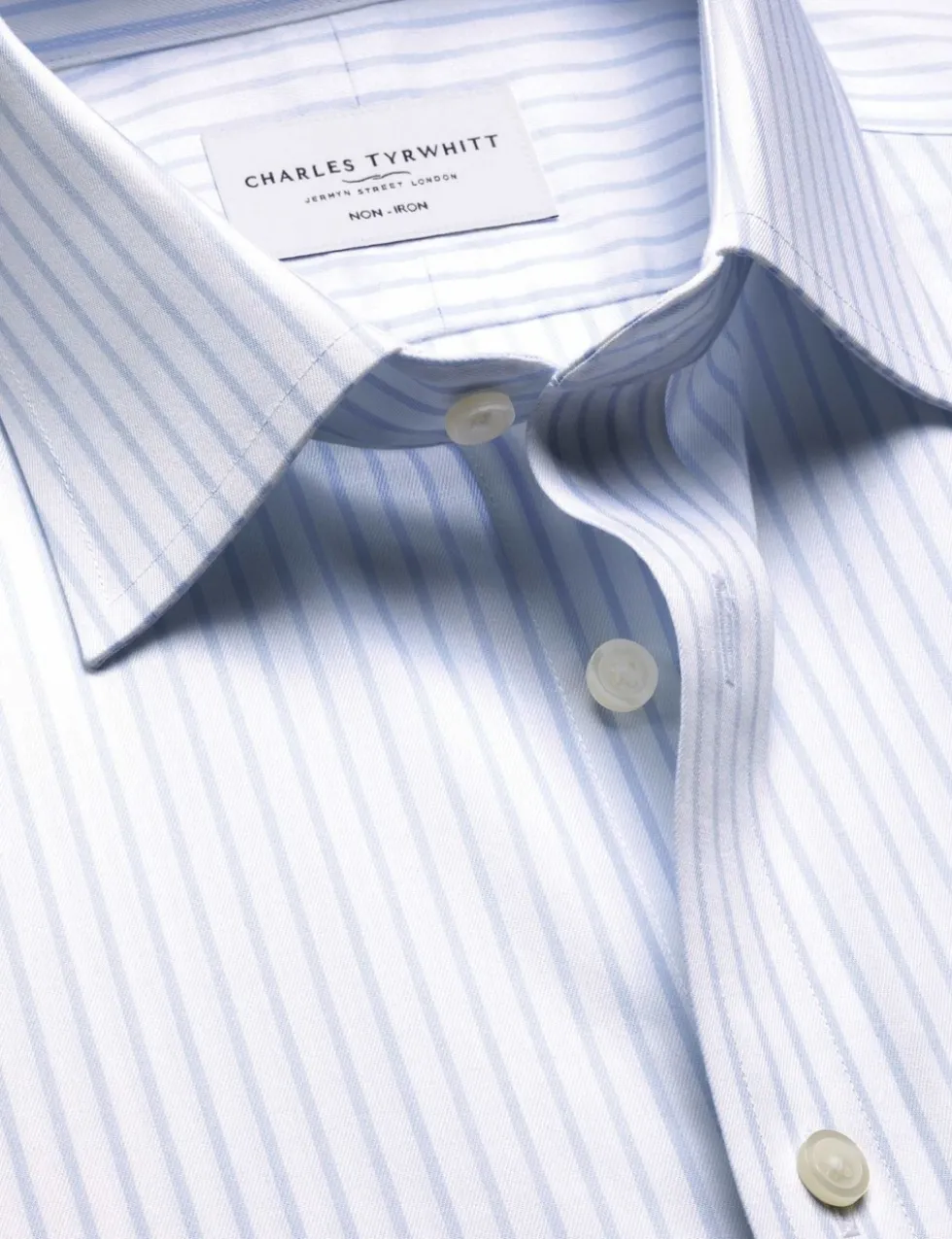 Slim Fit Non Iron Pure Cotton Striped Shirt